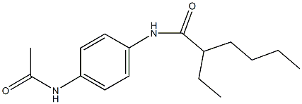N-[4-(acetylamino)phenyl]-2-ethylhexanamide Struktur