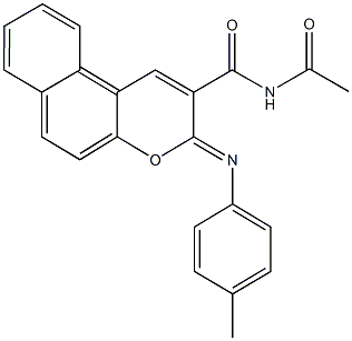 N-acetyl-3-[(4-methylphenyl)imino]-3H-benzo[f]chromene-2-carboxamide