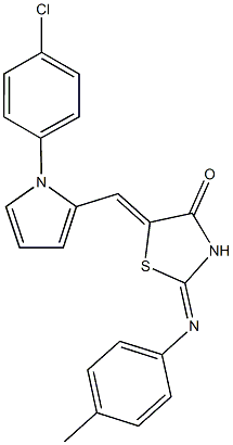 5-{[1-(4-chlorophenyl)-1H-pyrrol-2-yl]methylene}-2-[(4-methylphenyl)imino]-1,3-thiazolidin-4-one
