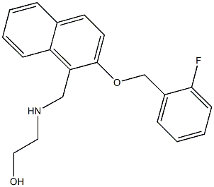 2-[({2-[(2-fluorobenzyl)oxy]-1-naphthyl}methyl)amino]ethanol Structure