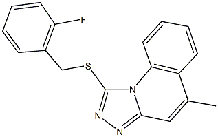 2-fluorobenzyl 5-methyl[1,2,4]triazolo[4,3-a]quinolin-1-yl sulfide|