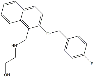2-[({2-[(4-fluorobenzyl)oxy]-1-naphthyl}methyl)amino]ethanol Structure