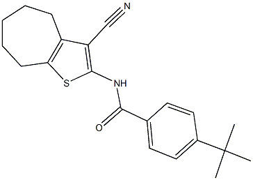 4-tert-butyl-N-(3-cyano-5,6,7,8-tetrahydro-4H-cyclohepta[b]thien-2-yl)benzamide