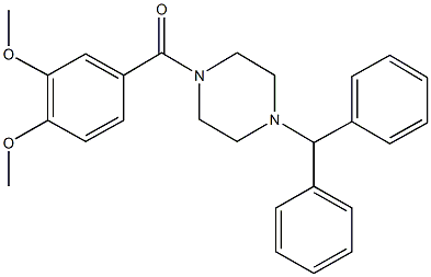 1-benzhydryl-4-(3,4-dimethoxybenzoyl)piperazine