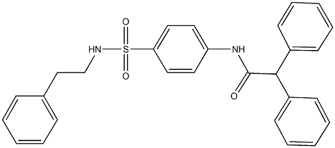 2,2-diphenyl-N-(4-{[(2-phenylethyl)amino]sulfonyl}phenyl)acetamide 结构式