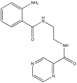 N-{2-[(2-aminobenzoyl)amino]ethyl}-2-pyrazinecarboxamide Struktur