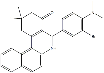 5-[3-bromo-4-(dimethylamino)phenyl]-2,2-dimethyl-2,3,5,6-tetrahydrobenzo[a]phenanthridin-4(1H)-one Structure