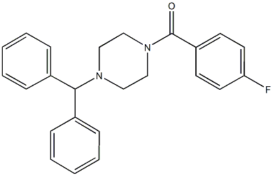 1-benzhydryl-4-(4-fluorobenzoyl)piperazine Structure