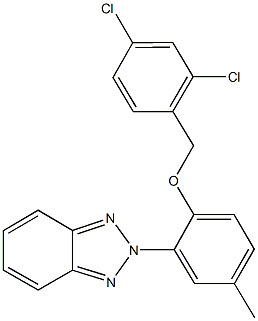 2-(2H-1,2,3-benzotriazol-2-yl)-4-methylphenyl 2,4-dichlorobenzyl ether,,结构式