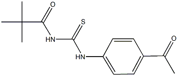 N-(4-acetylphenyl)-N'-(2,2-dimethylpropanoyl)thiourea Struktur