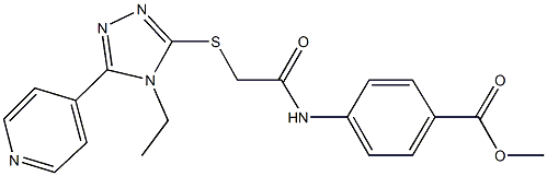 methyl 4-[({[4-ethyl-5-(4-pyridinyl)-4H-1,2,4-triazol-3-yl]sulfanyl}acetyl)amino]benzoate Struktur