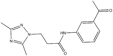 N-(3-acetylphenyl)-3-(3,5-dimethyl-1H-1,2,4-triazol-1-yl)propanamide Struktur