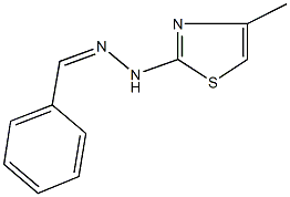benzaldehyde (4-methyl-1,3-thiazol-2-yl)hydrazone Structure