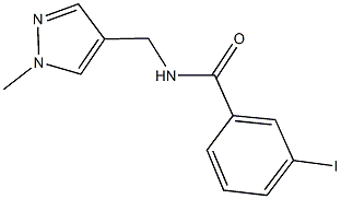 3-iodo-N-[(1-methyl-1H-pyrazol-4-yl)methyl]benzamide 化学構造式