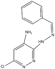 benzaldehyde (4-amino-6-chloro-3-pyridazinyl)hydrazone Struktur
