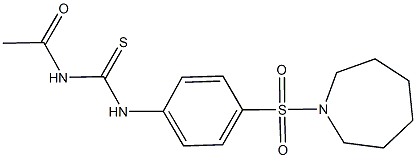 N-acetyl-N'-[4-(1-azepanylsulfonyl)phenyl]thiourea