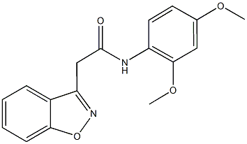 2-(1,2-benzisoxazol-3-yl)-N-(2,4-dimethoxyphenyl)acetamide Struktur