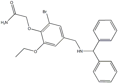 2-{4-[(benzhydrylamino)methyl]-2-bromo-6-ethoxyphenoxy}acetamide