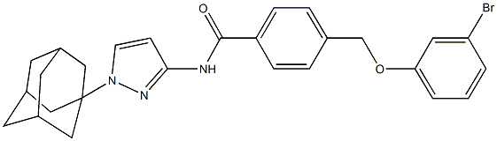 N-[1-(1-adamantyl)-1H-pyrazol-3-yl]-4-[(3-bromophenoxy)methyl]benzamide Structure