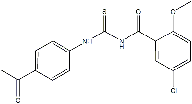 N-(4-acetylphenyl)-N'-(5-chloro-2-methoxybenzoyl)thiourea Structure