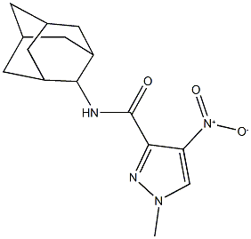 N-(2-adamantyl)-4-nitro-1-methyl-1H-pyrazole-3-carboxamide Structure