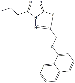 1-naphthyl (3-propyl[1,2,4]triazolo[3,4-b][1,3,4]thiadiazol-6-yl)methyl ether Structure