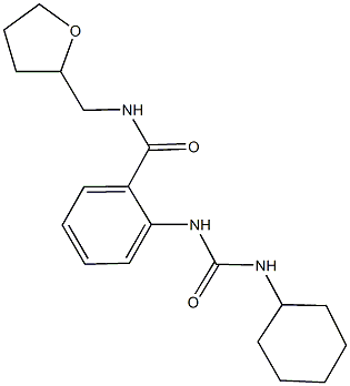 2-{[(cyclohexylamino)carbonyl]amino}-N-(tetrahydro-2-furanylmethyl)benzamide|