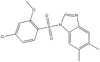 5-chloro-2-[(5,6-dimethyl-1H-benzimidazol-1-yl)sulfonyl]phenyl methyl ether