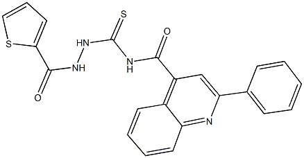 2-phenyl-N-{[2-(2-thienylcarbonyl)hydrazino]carbothioyl}-4-quinolinecarboxamide Struktur