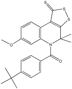 5-(4-tert-butylbenzoyl)-7-methoxy-4,4-dimethyl-4,5-dihydro-1H-[1,2]dithiolo[3,4-c]quinoline-1-thione