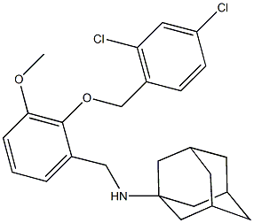 N-(1-adamantyl)-N-{2-[(2,4-dichlorobenzyl)oxy]-3-methoxybenzyl}amine Struktur