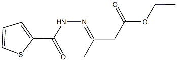 ethyl 3-[(thien-2-ylcarbonyl)hydrazono]butanoate Structure
