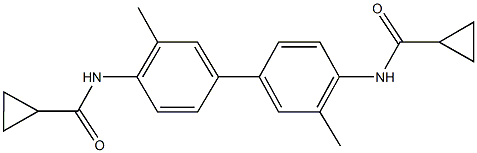 N-{4'-[(cyclopropylcarbonyl)amino]-3,3'-dimethyl[1,1'-biphenyl]-4-yl}cyclopropanecarboxamide,,结构式