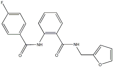 2-[(4-fluorobenzoyl)amino]-N-(2-furylmethyl)benzamide 结构式