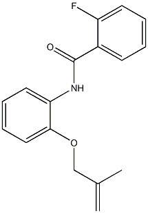 2-fluoro-N-{2-[(2-methyl-2-propenyl)oxy]phenyl}benzamide Structure