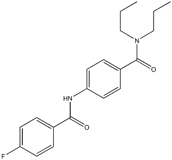 4-[(4-fluorobenzoyl)amino]-N,N-dipropylbenzamide Structure