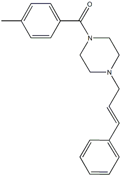 1-cinnamyl-4-(4-methylbenzoyl)piperazine Structure