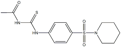N-acetyl-N'-[4-(1-piperidinylsulfonyl)phenyl]thiourea 结构式