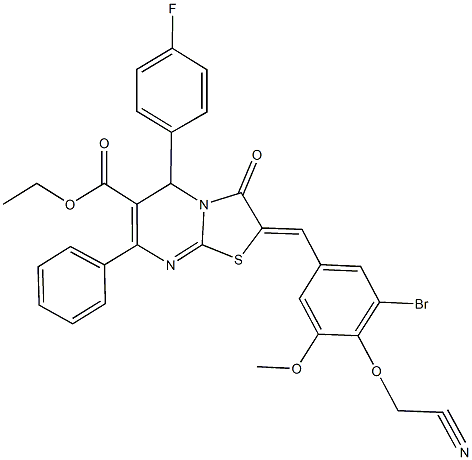 ethyl 2-[3-bromo-4-(cyanomethoxy)-5-methoxybenzylidene]-5-(4-fluorophenyl)-3-oxo-7-phenyl-2,3-dihydro-5H-[1,3]thiazolo[3,2-a]pyrimidine-6-carboxylate