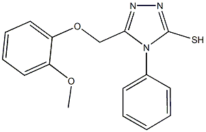 5-[(2-methoxyphenoxy)methyl]-4-phenyl-4H-1,2,4-triazole-3-thiol Structure