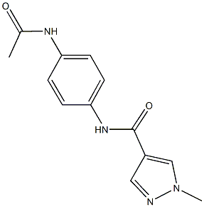 N-[4-(acetylamino)phenyl]-1-methyl-1H-pyrazole-4-carboxamide Struktur
