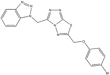 [3-(1H-1,2,3-benzotriazol-1-ylmethyl)[1,2,4]triazolo[3,4-b][1,3,4]thiadiazol-6-yl]methyl 4-bromophenyl ether