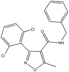 N-benzyl-3-(2,6-dichlorophenyl)-5-methylisoxazole-4-carboxamide Struktur