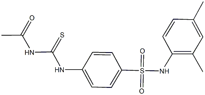 4-{[(acetylamino)carbothioyl]amino}-N-(2,4-dimethylphenyl)benzenesulfonamide Structure