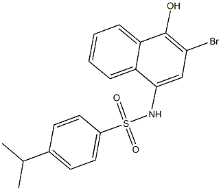 N-(3-bromo-4-hydroxy-1-naphthyl)-4-isopropylbenzenesulfonamide,,结构式
