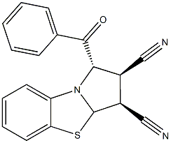1-benzoyl-1,2,3,3a-tetrahydropyrrolo[2,1-b][1,3]benzothiazole-2,3-dicarbonitrile,,结构式