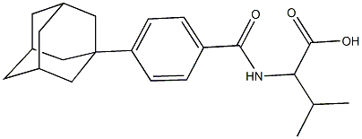 N-[4-(1-adamantyl)benzoyl]valine Struktur