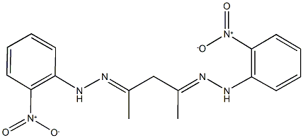 pentane-2,4-dione bis({2-nitrophenyl}hydrazone) Struktur