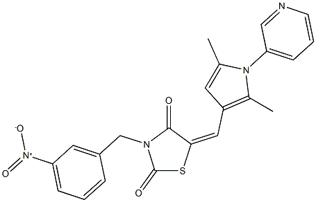 5-{[2,5-dimethyl-1-(3-pyridinyl)-1H-pyrrol-3-yl]methylene}-3-{3-nitrobenzyl}-1,3-thiazolidine-2,4-dione