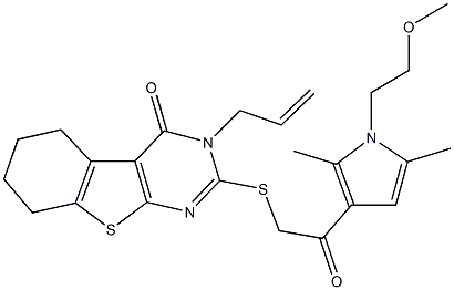  3-allyl-2-({2-[1-(2-methoxyethyl)-2,5-dimethyl-1H-pyrrol-3-yl]-2-oxoethyl}sulfanyl)-5,6,7,8-tetrahydro[1]benzothieno[2,3-d]pyrimidin-4(3H)-one